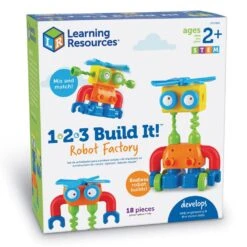 Children Toy Store 19 Learning Resources 1-2-3 Build It! Robot Factory
