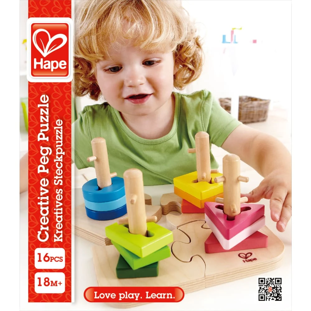 Hape Creative Peg Puzzle 3 Hape Creative Peg Puzzle