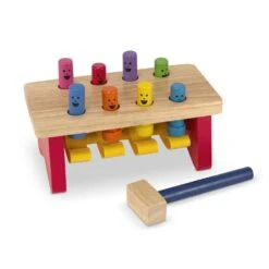 Melissa And Doug Deluxe Pounding Happy Bench -Children Toy Store melissa and doug deluxe pounding happy bench hands 544