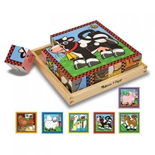 Melissa And Doug Farm Cube Puzzle 3 Melissa And Doug Farm Cube Puzzle