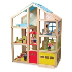 Melissa And Doug Wooden Hi-Rise Dollhouse