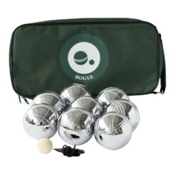 Steel Plated Boule Set In Canvas Bag